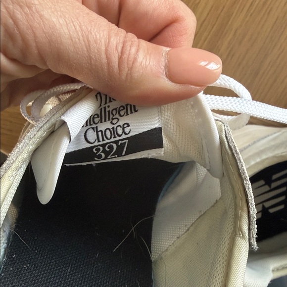 New Balance White and Black Casual Lace-Up Sneakers - Picture 3 of 3